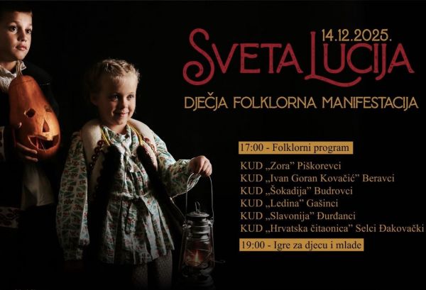 [NAJAVA] Dječja folklorna manifestacija “Sveta Lucija”