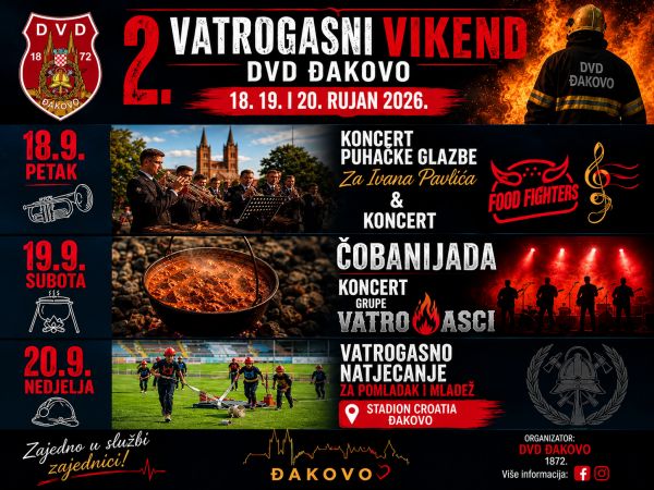 Sve je spremno za 2. Vatrogasni vikend u Đakovu – donosimo program