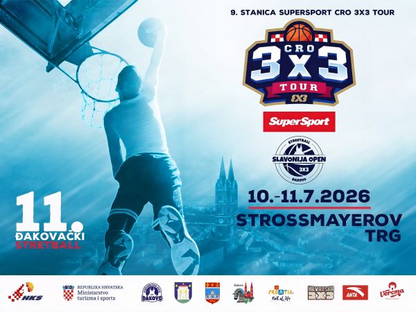 SLAVONIJA OPEN 3x3 ponovno stiže u Đakovo: Dva dana vrhunske košarke na Trgu J.J. Strossmayera