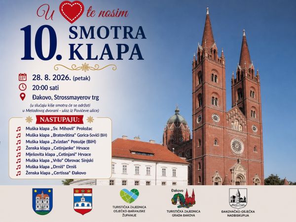 Od Prolo&scaron;ca do Posu&scaron;ja i Đakova: Stiže jubilarna 10. Smotra klapa &ldquo;U srcu te nosim&rdquo;
