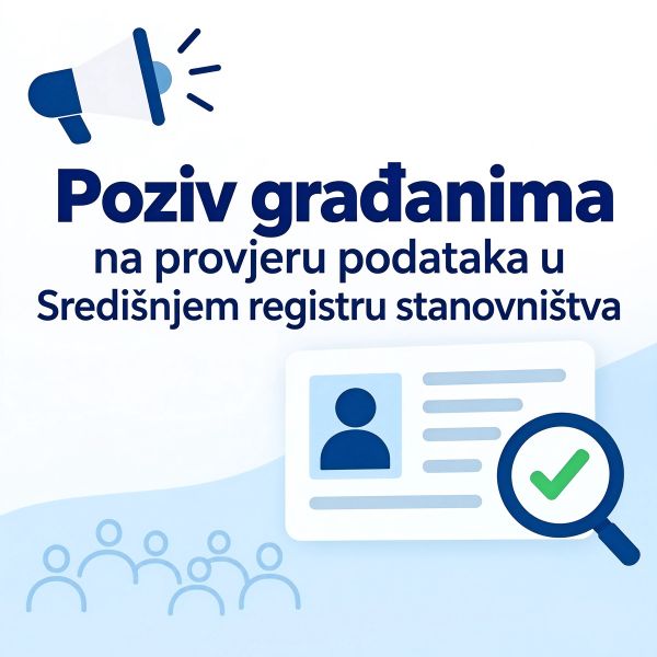 Grad Đakovo poziva građane na provjeru podataka u Središnjem registru stanovništva