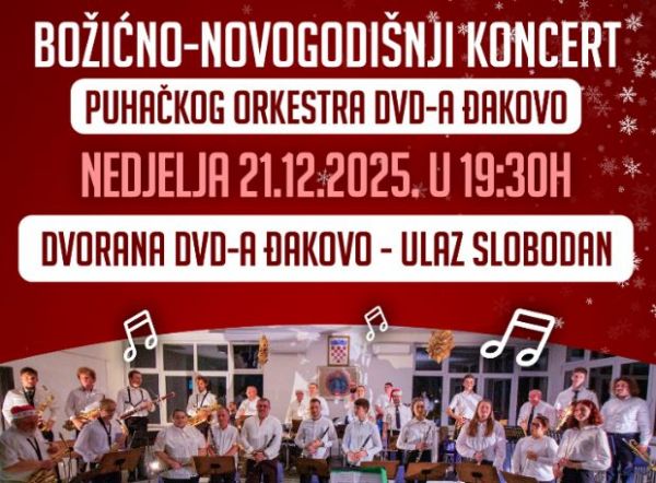 Božićno-novogodi&scaron;nji koncert Puhačkog orkestra DVD-a Đakovo